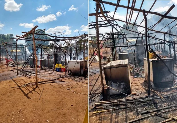 Barracas ficaram destruídas