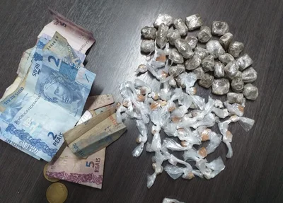 Drogas e dinheiro apreendidos
