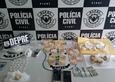Material apreendido pela equipe do delegado Eduardo Aquino
