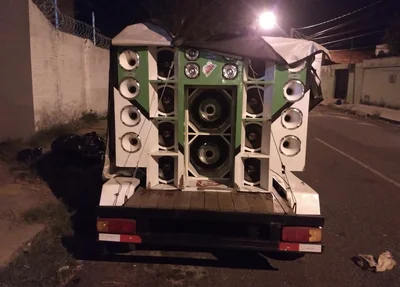 Paredão de som apreendido