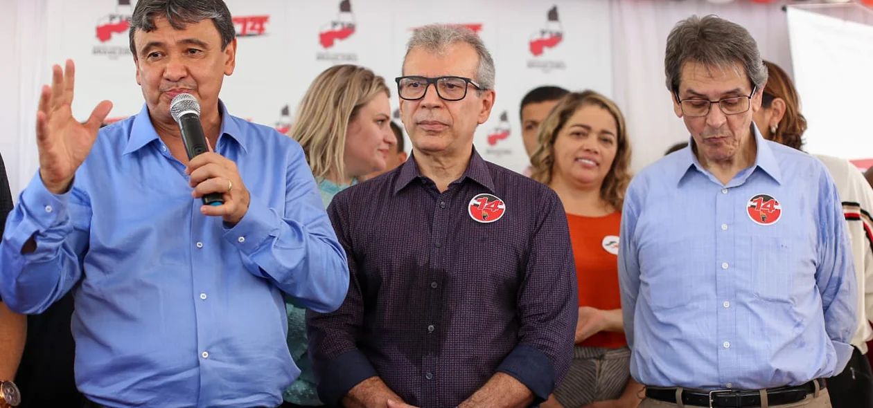 Governador Wellington Dias, João Vicente Claudino e Roberto Jefferson