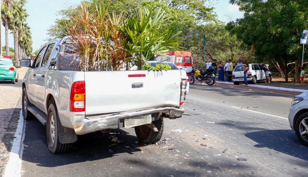 Hilux envolvida no acidente