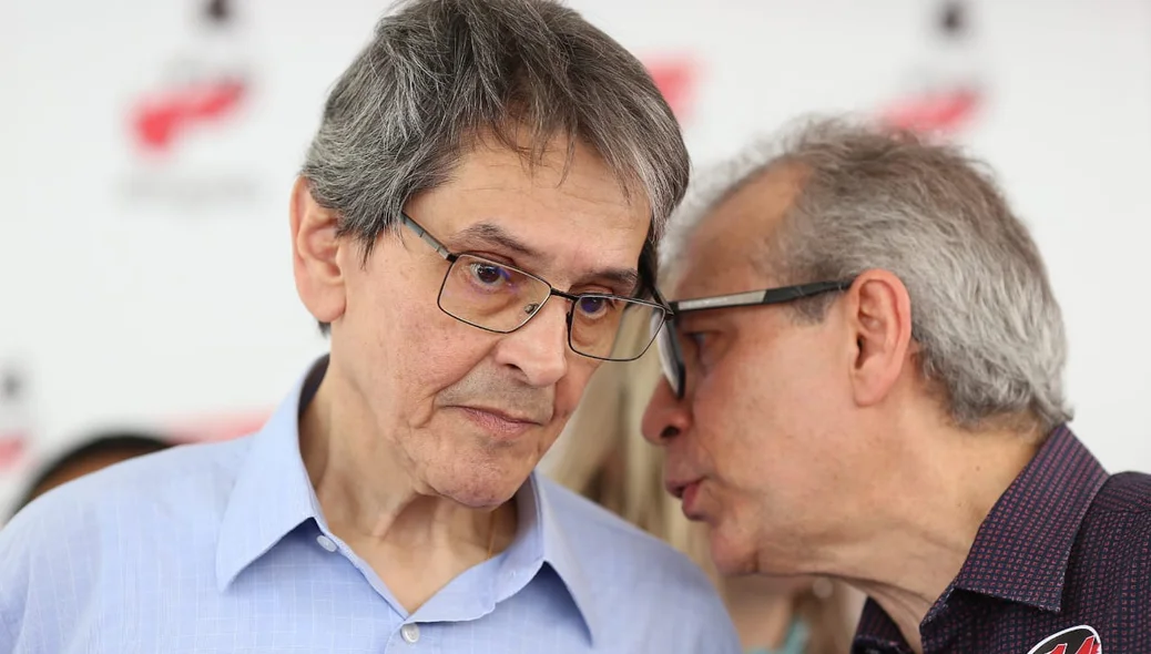 Roberto Jefferson e João Vicente na inauguração da nova sede do PTB
