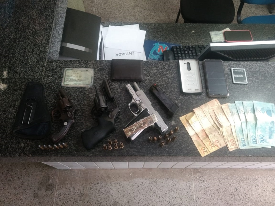 Material apreendido pela polícia