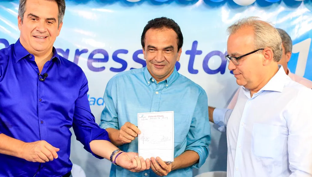 Filiação de Elizeu Aguiar na sede do Progressistas