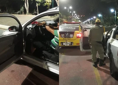 O veículo conduzido por um homem foi interceptado nas proximidades da Ponte Estaiada