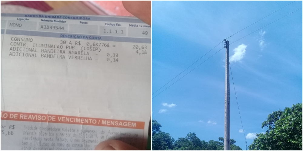Falta de iluminação pública na zona rural de Cocal