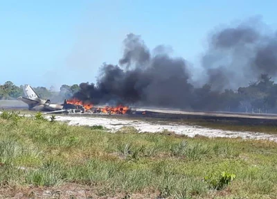Aeronave que caiu no resort Barra Grande na Bahia
