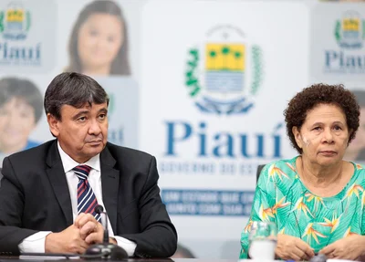 Governador Wellington Dias e Vice-governadora  Regina Sousa 