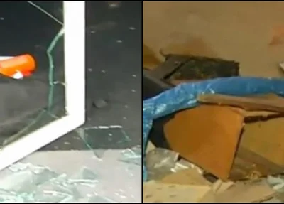 Loja deteriorada após arrombamento