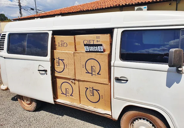 Carga de cigarros apreendida pelo GRECO