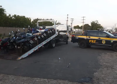 Motocicletas apreendidas na Operação Cavalo de Aço 