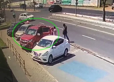 Momento que empresário é sequestrado em Teresina