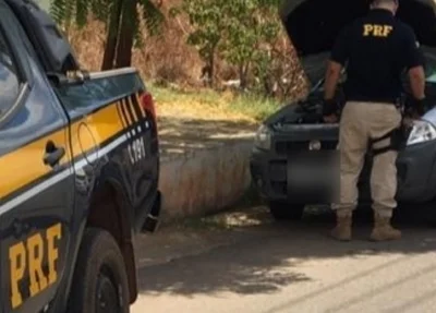 Veículo apreendido pela PRF na BR 316