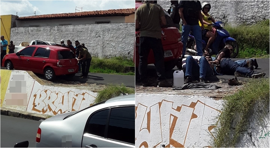 Momento da abordagem do GRECO aos suspeitos