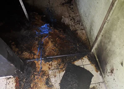 Chamas destruíram vários objetos