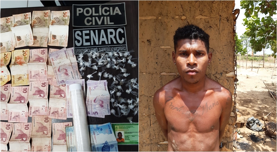 Material encontrado em poder de Magno