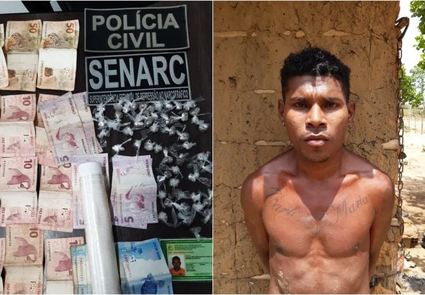 Material encontrado em poder de Magno