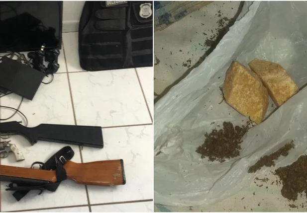 Parte do material apreendido na operação Chapadinha II
