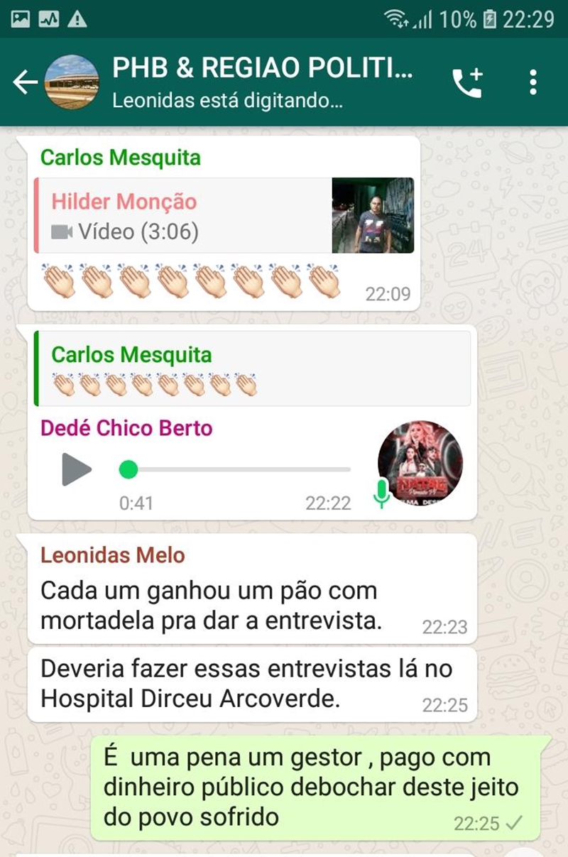 Leônidas Melo sugere que os entrevistados receberam pão com mortadela em troca da entrevista