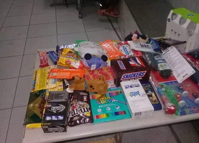 Mercadorias furtadas do supermercado Atacadão