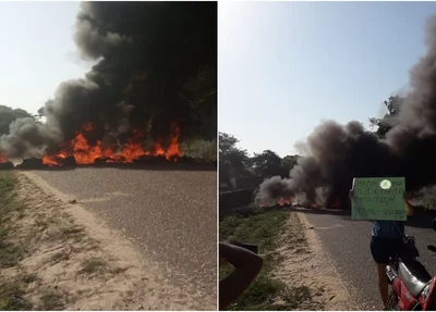 Populares bloqueiam Estrada da Alegria 