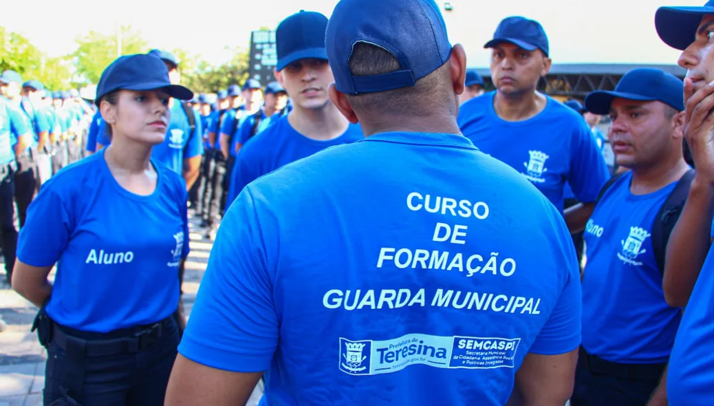 Alunos durante o curso de formação da Guarda Municipal de Teresina
