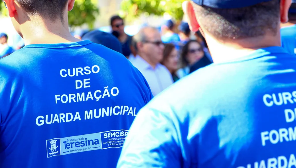 Alunos no curso de formação da Guarda Municipal de Teresina