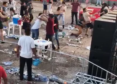 Vídeo registra pancadaria na Expoapi 