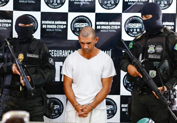 Assassino do comerciante Hélio Cortêz é apresentado da SSP-PI