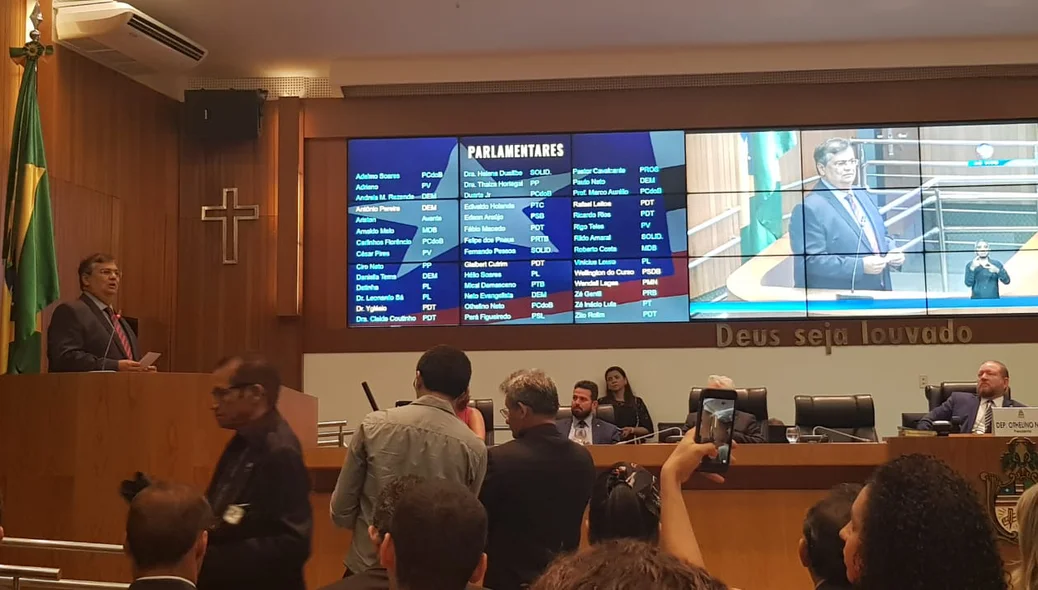 O governador Flávio Dino esteve presente 