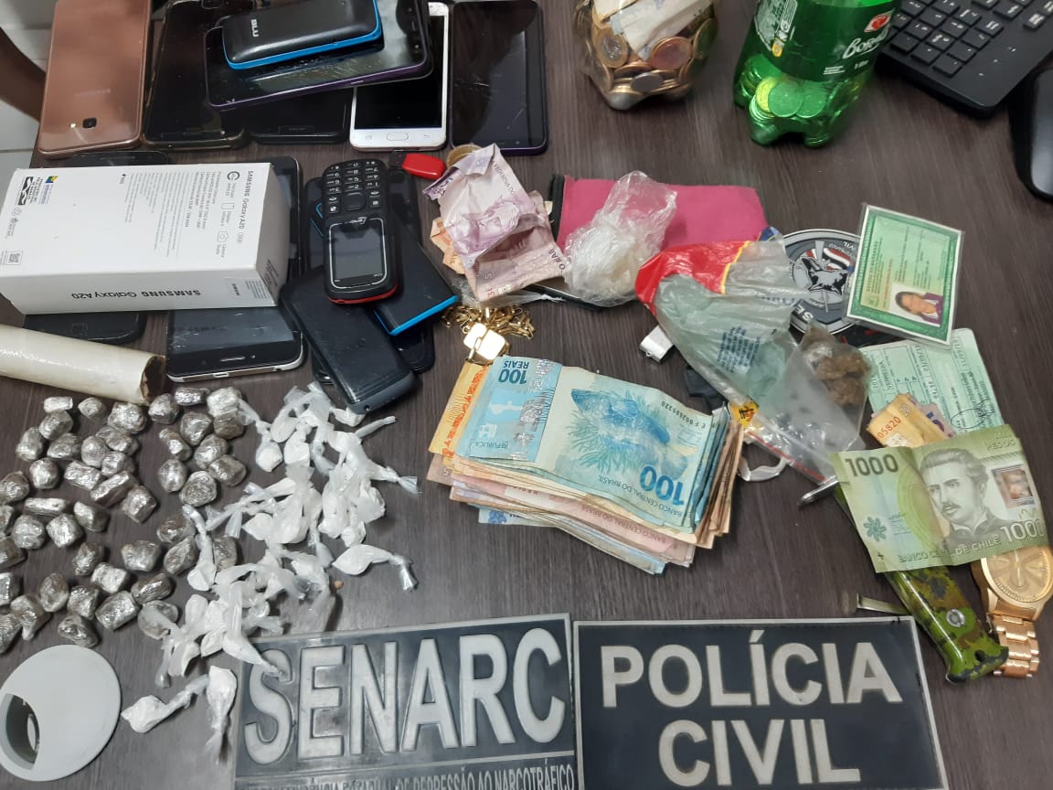 Materiais apreendidos pela Polícia Civil em Timon