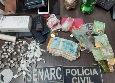 Materiais apreendidos pela Polícia Civil em Timon