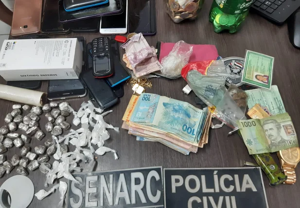 Materiais apreendidos pela Polícia Civil em Timon