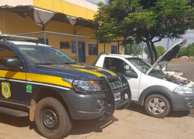 PRF apreende veículo Fiat Strada na BR 316 em Picos