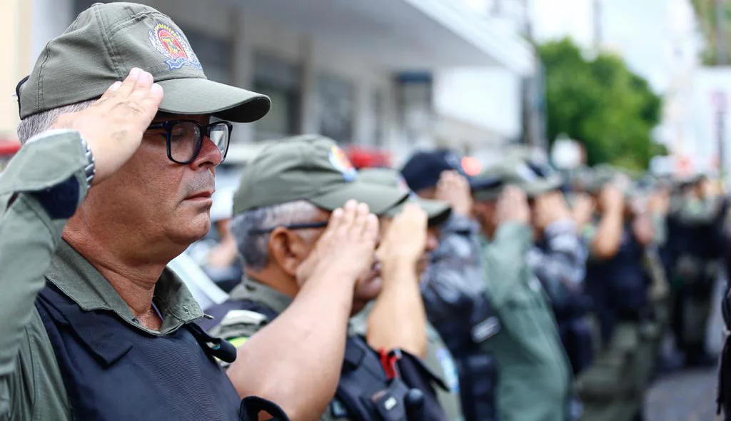 Polícia Militar durante lançamento da operação 'Natal Seguro'