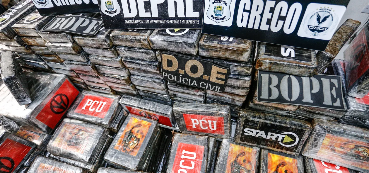 Cocaína apreendida em operação 