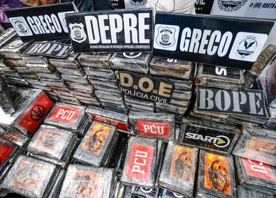 Cocaína apreendida em operação 