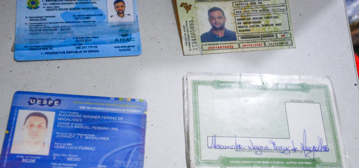 Documentos dos presos 