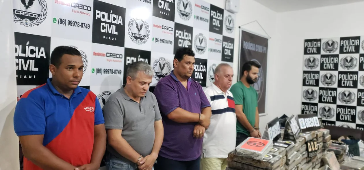 Suspeitos presos pelo GRECO com cocaína em Teresina