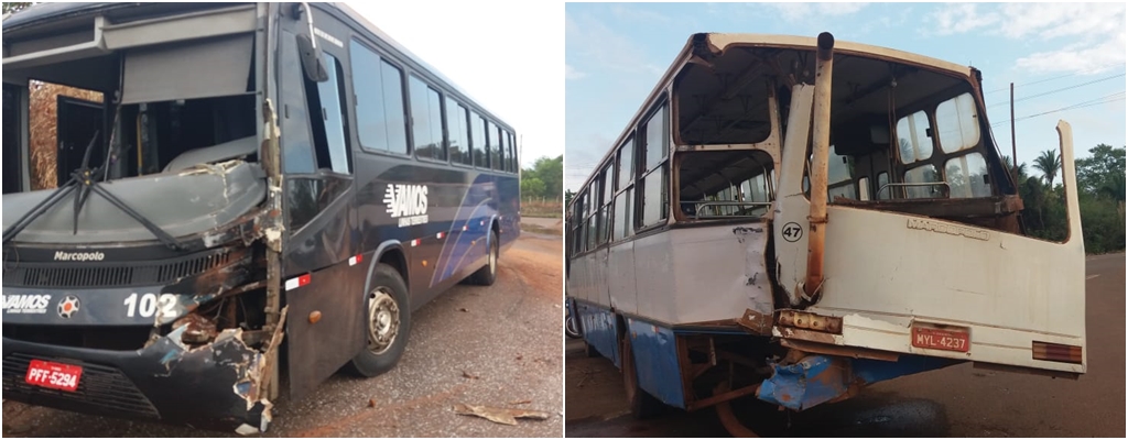Acidente envolvendo dois ônibus na PI 112