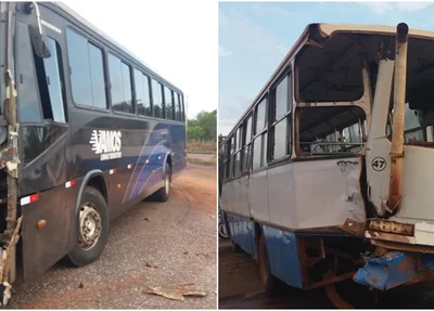 Acidente envolvendo dois ônibus na PI 112
