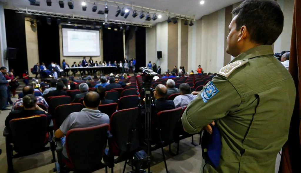 Polícia Militar acompanha audiência sobre reforma da Previdência na Alepi