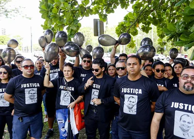 Familiares e amigos do radiologista Rudson Vieira