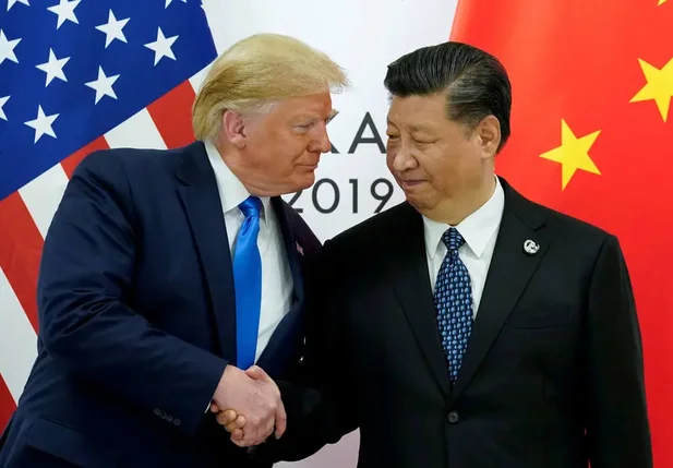Trump e Xi durante encontro bilateral, na cúpula do G-20, em Osaka, Japão