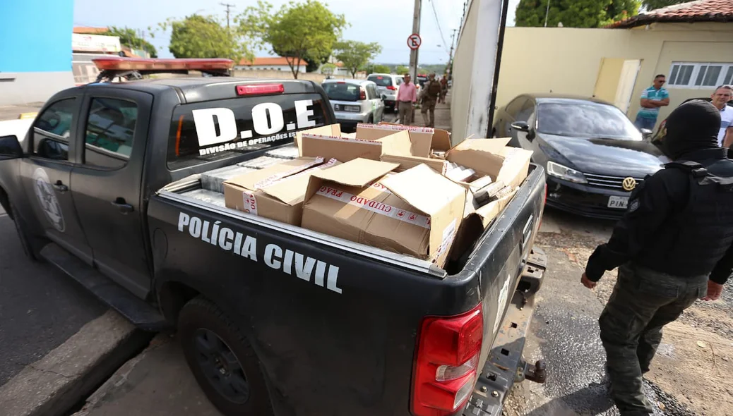 Cocaína foi transportada pela Polícia Civil até o local da incineração