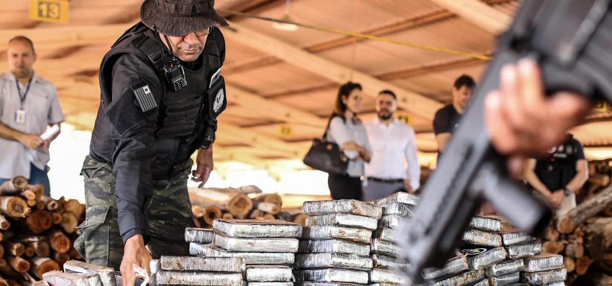 Contagem da cocaína antes da incineração