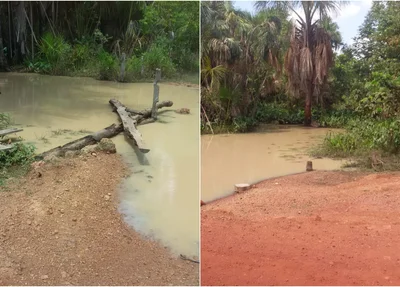 Riacho está com água imprópria em Baixa Grande do Ribeiro