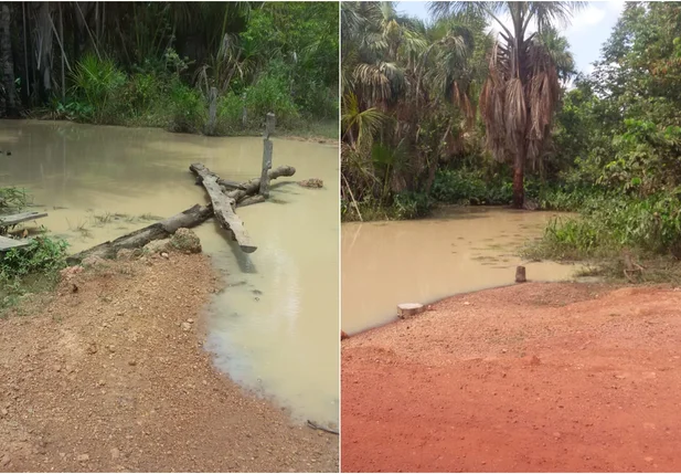 Riacho está com água imprópria em Baixa Grande do Ribeiro