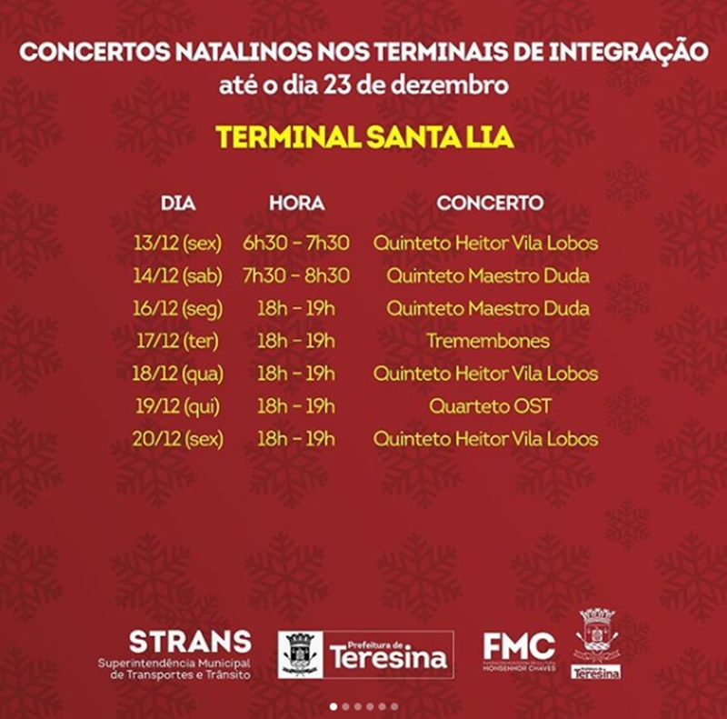 Programação do Terminal Santa Lia